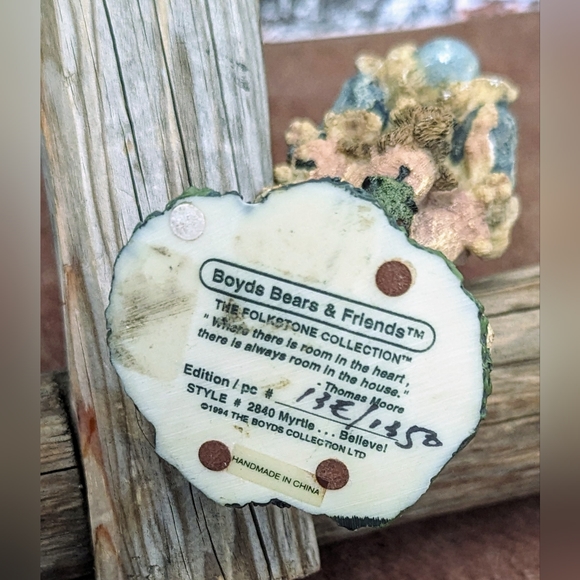 Boyds Bears & Friends Folkstone Collection Myrtle... Believe Bunny Figurine - Picture 9 of 9